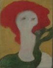 אישה עם שיער אדום - 